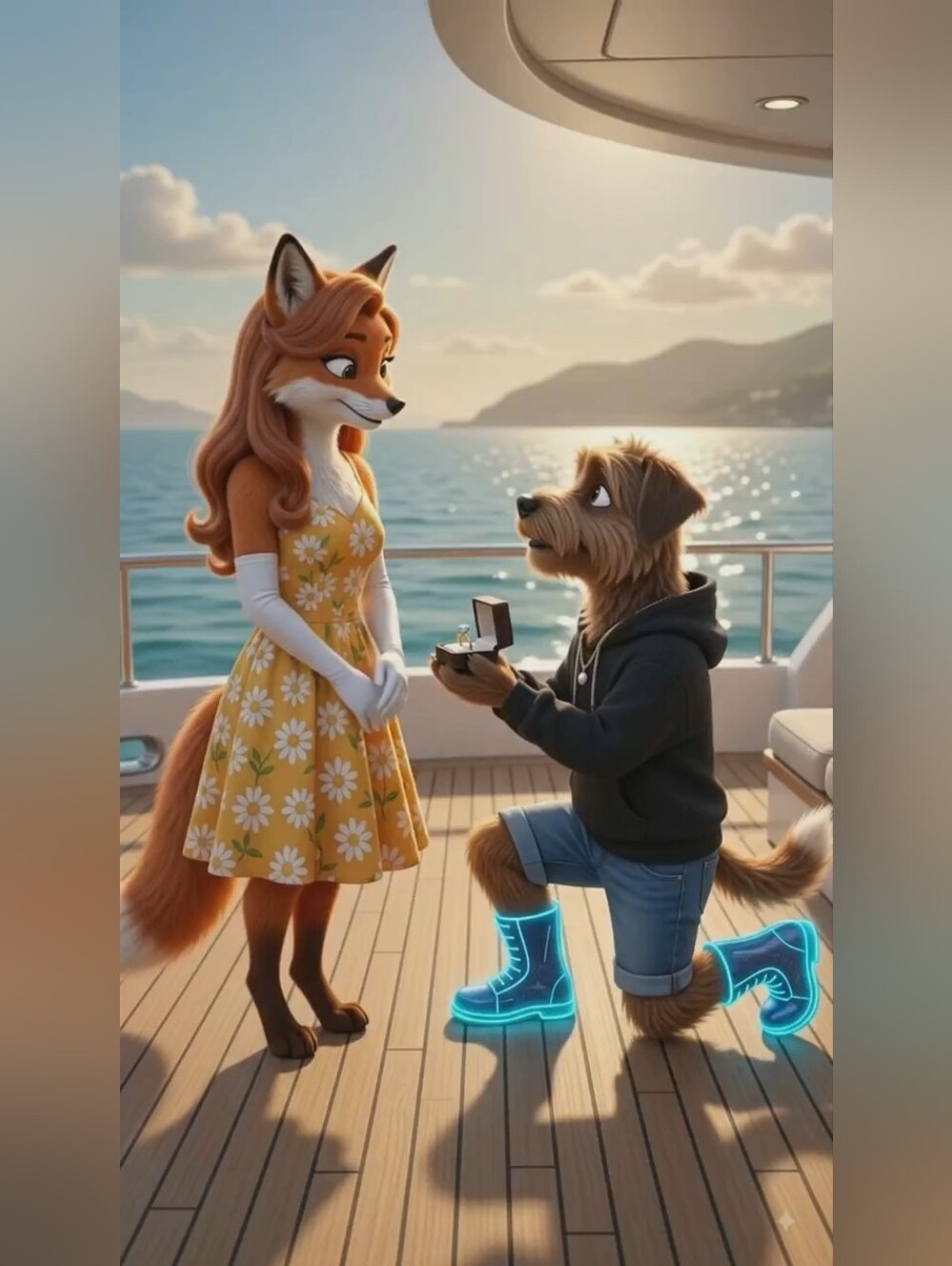 Brownie Dog Space Pup Gets Engaged 🐾 💎